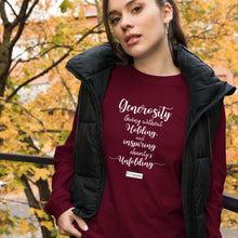 Load image into Gallery viewer, 21. GENEROSITY CMG - Women's Long Sleeve Shirt