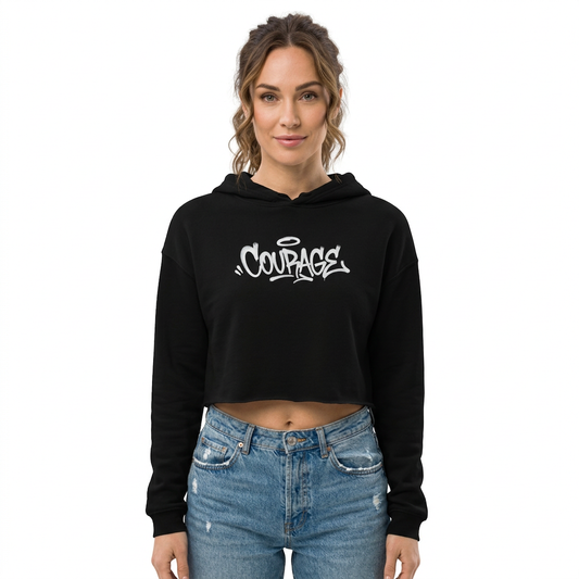 COURAGE BWR - Women's Crop Hoodie