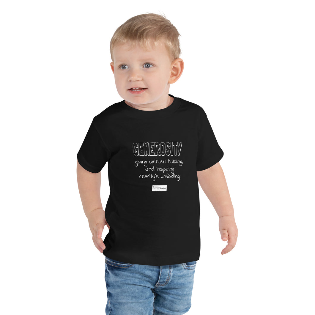 21. GENEROSITY BWR - Toddler T-Shirt