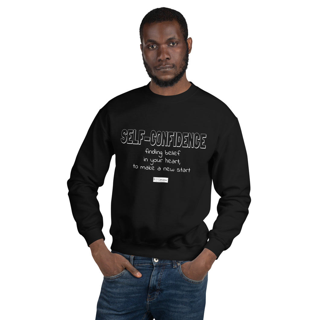 8. SELF-CONFIDENCE BWR - Men's Sweatshirt