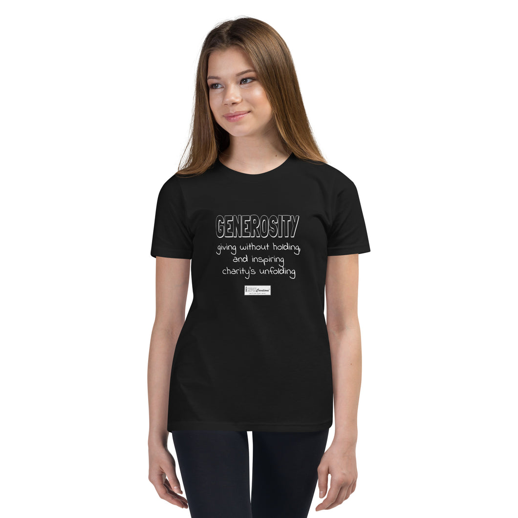 21. GENEROSITY BWR - Youth T-Shirt