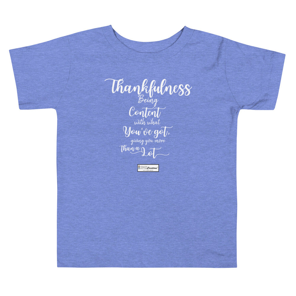 13. THANKFULNESS CMG - Toddler T-Shirt