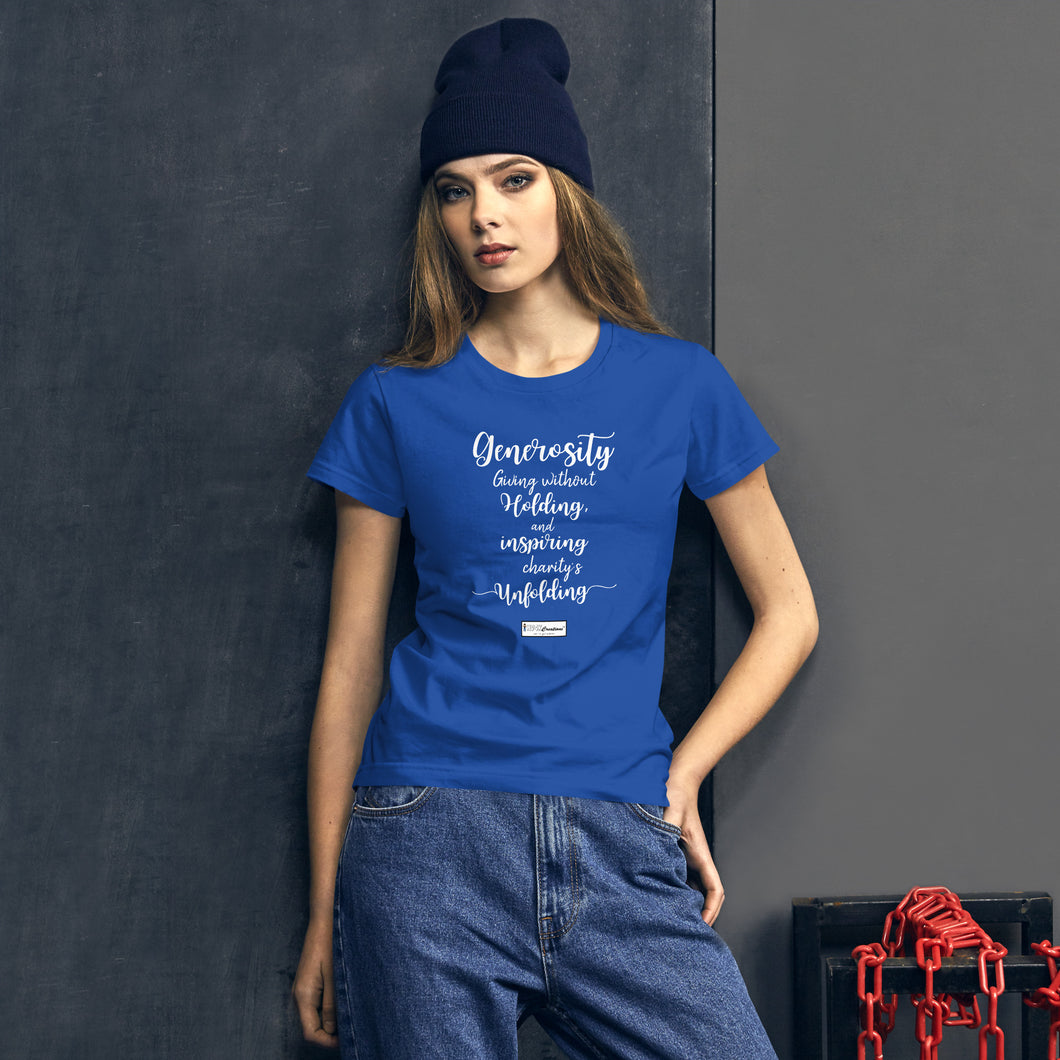 21. GENEROSITY CMG - Women's Fitted T-Shirt