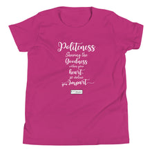 Load image into Gallery viewer, 23. POLITENESS CMG - Youth T-Shirt

