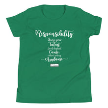 Load image into Gallery viewer, 44. RESPONSIBILITY CMG - Youth T-Shirt
