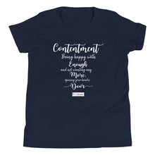 Load image into Gallery viewer, 50. CONTENTMENT CMG - Youth T-Shirt
